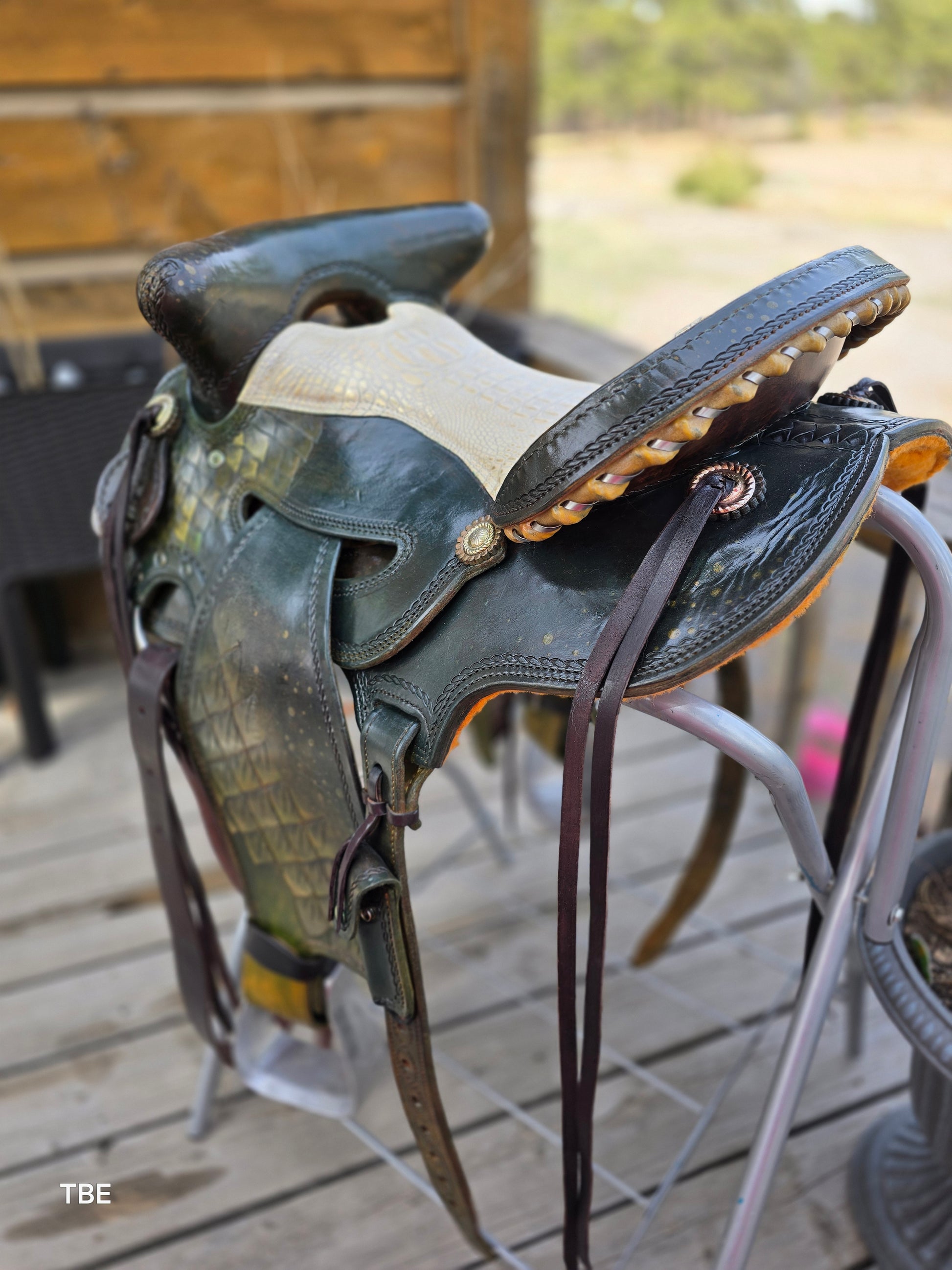 16" Demo Green Dragon - Sheridan Saddle Beartrap