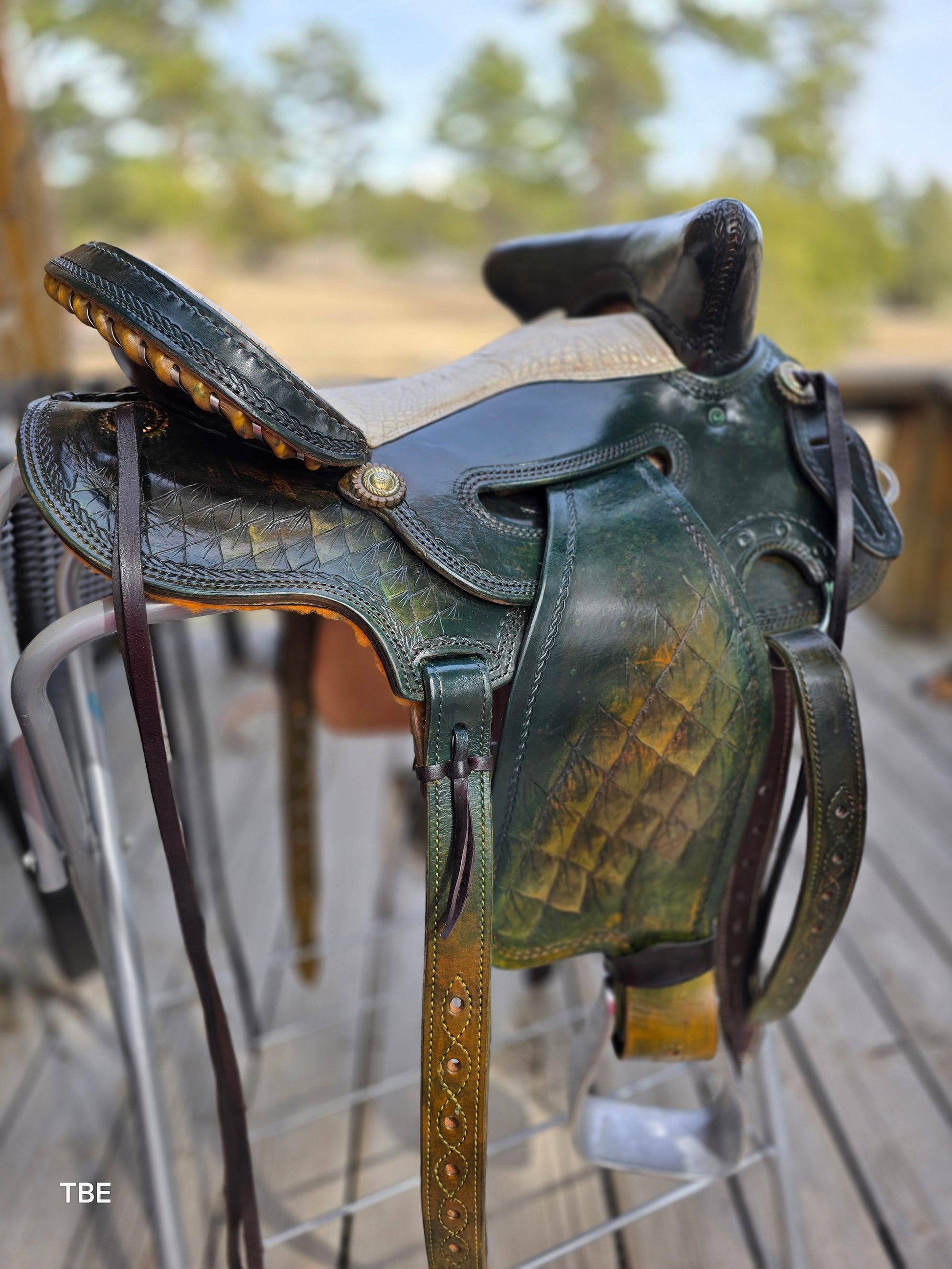 16" Demo Green Dragon - Sheridan Saddle Beartrap