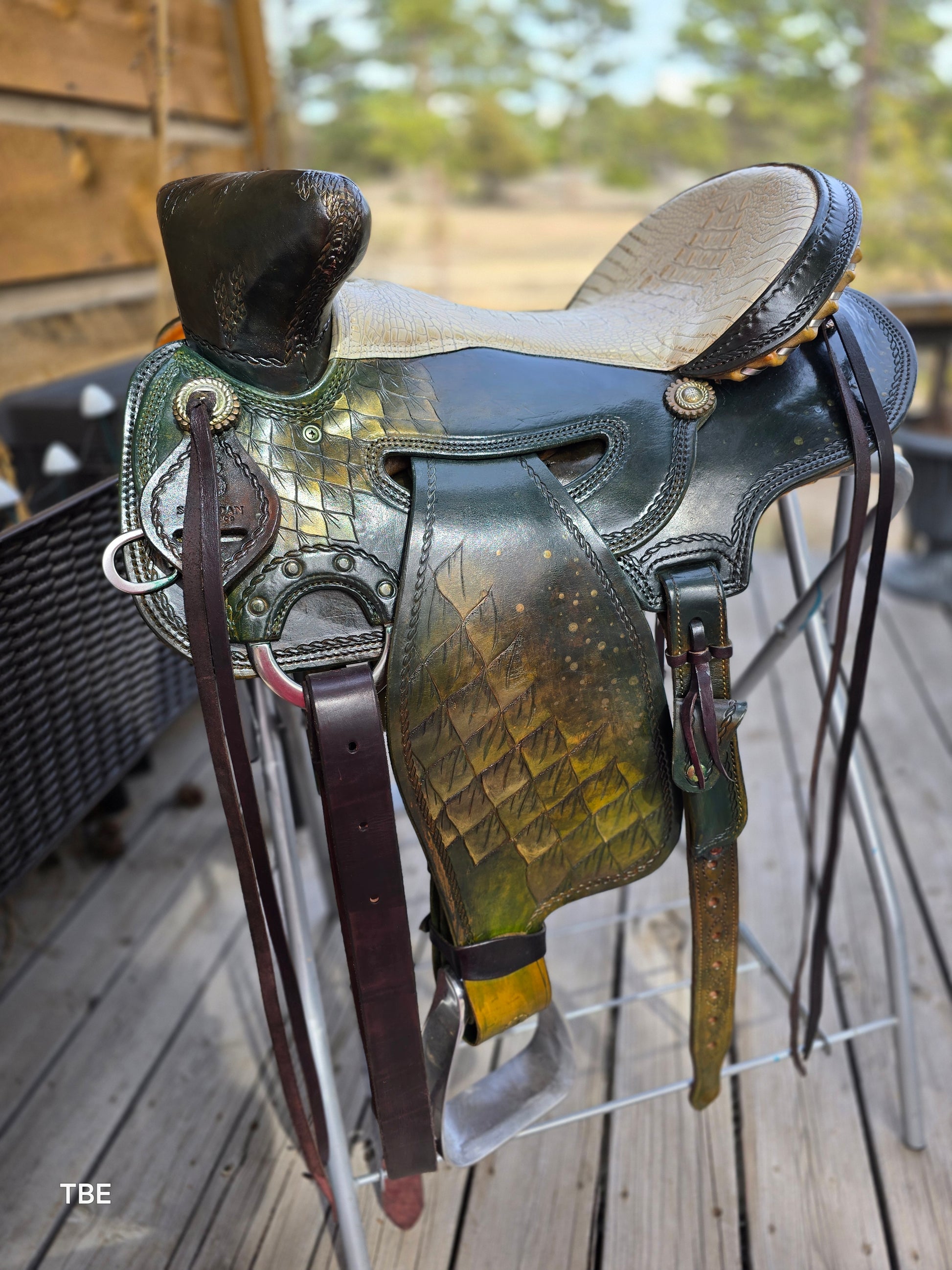 16" Demo Green Dragon - Sheridan Saddle Beartrap