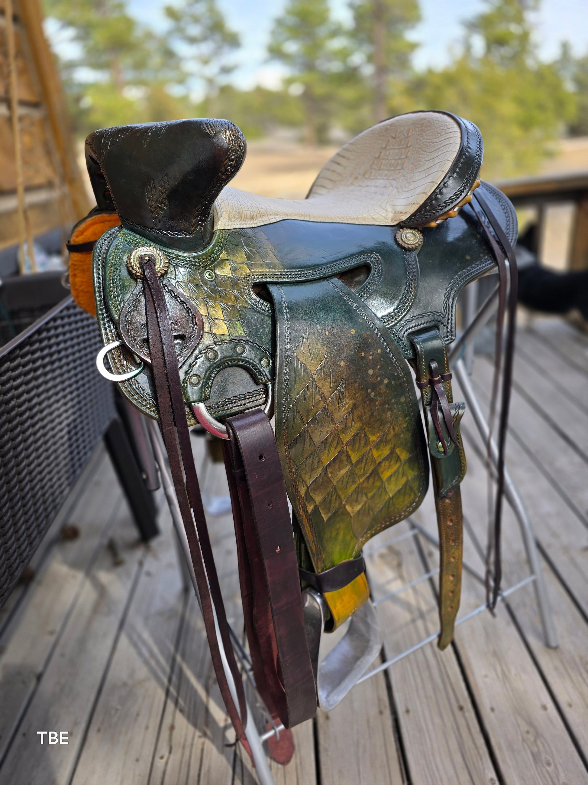 16" Demo Green Dragon - Sheridan Saddle Beartrap